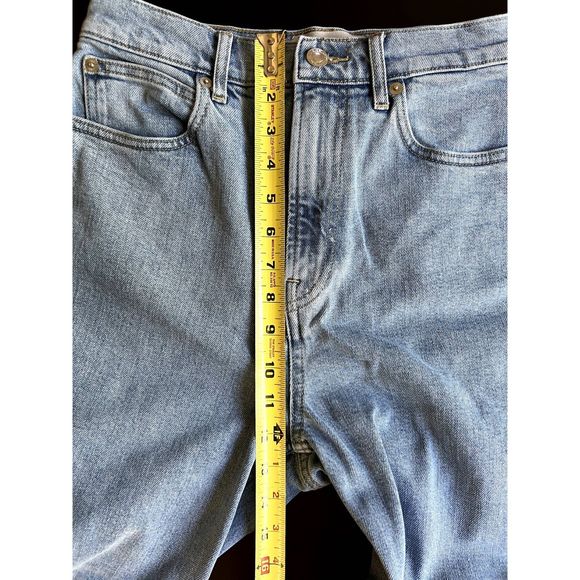 EVERLANE The Way High Jeans, Straight Leg, Women, Washed Blue, Size 26, Zip Fly - Picture 12 of 14